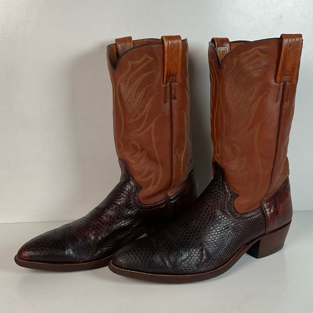 Vintage W.B. Masterson Wrangler Cowboy Boots | Lizard | Narrow | Men’s 12 B
